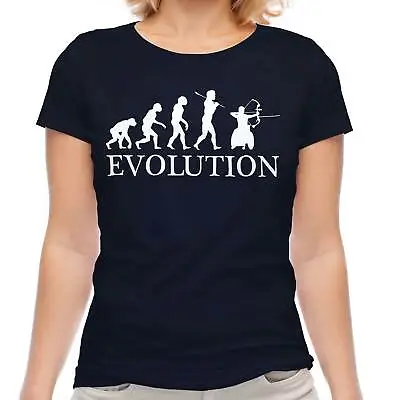 Wheelchair Archery Evolution Ladies T-shirt Tee Top Gift Glove Arrows • $21.17