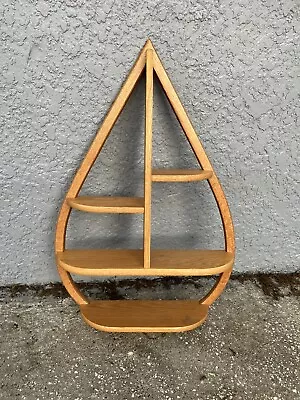 Mid-Century Modern Bentwood Display Tear Drop Shelf Wall Decor • $219