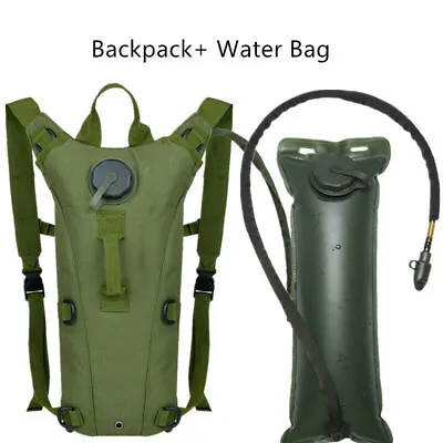 3L Water Bladder Hydration Backpack Hiking Camping Bag Tactical Molle Daypack • $10.99