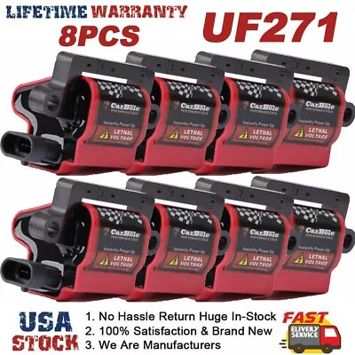 UF271 Square Ignition Coils 8 Pack For Chevy GMC Cadillac 5.3L 6.0L 8.1L 4.8L V8 • $115.95