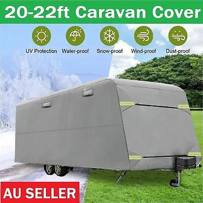 Caravan Cover Heavy Duty 4 Layer Campervan UV Bag Outdoor Waterproof Tent Covers • $209.99