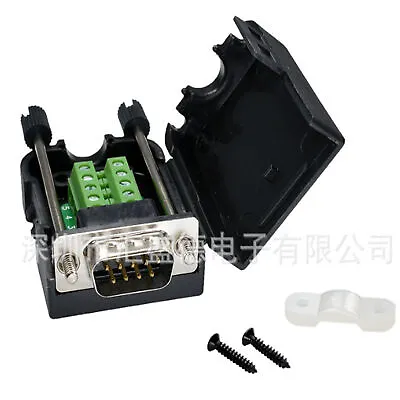 D-sub Db9 Breakout Board Connector With Case 9 Pin Male Rs232 Serial Port • $8.44