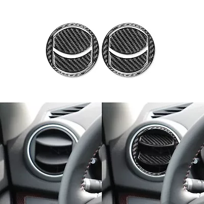 6Pcs Carbon Fiber Dashboard Side Air Vent Outlet Cover For Mazda 3 Axela 2010-13 • $16.99