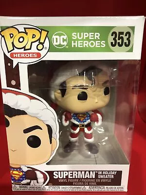 $11.70 • Buy Funko Pop #353 SUPERMAN In Holiday Sweater DC Super Heroes(I)