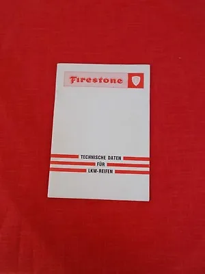 1980's Vintage Firestone Tires Full Size Tuck Tire Data Europe German Language  • $10