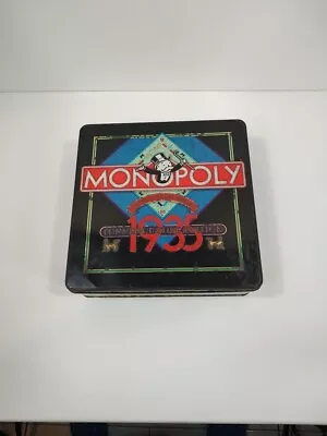 Vintage Monopoly 1935 Commemorative Edition Game 1985 Tin Metal Case 99% Comp. • $22.88