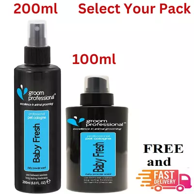 £13.85 • Buy Groom Professional Pet Cologne All Types Fresh Scent Dog Spray 100ml,200ml UK