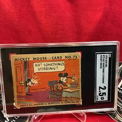 1935 Mickey Mouse #1 Gum Inc Card Type II SGC 2.5 Ah! Something Is Stirring • $279.99