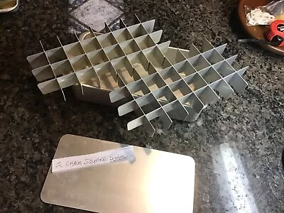 Vintage 1950's Aluminum Ice Cube Tray Double Decker 2 Tier 64 Square Cubes MCM • $24.90