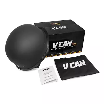 VCAN 75 German Style Motorcycle Half Helmet Open Face Cruiser Chopper Biker Cap  • $85.44