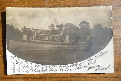 Antique Photo Postcard Steamer Yioco Lake Memphremagog Newport Vermont 1906 • $25