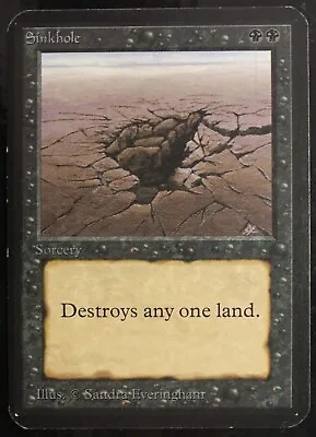 Sinkhole - Alpha Edition - Light Play MTG Magic The Gathering English Very Nice • $114.99