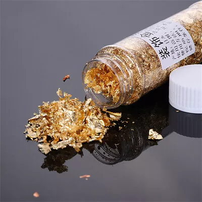 2g Edible Gold Leaf Foil Cooking Drink Food Dessert Cake Ice Cream Decoration UK • £4.42