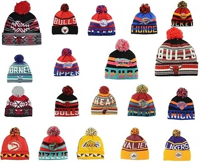 Mitchell & Ness Authentic Knit Cuffed NBA Basketball Skully Beanie Pom Hat Cap • $21.21