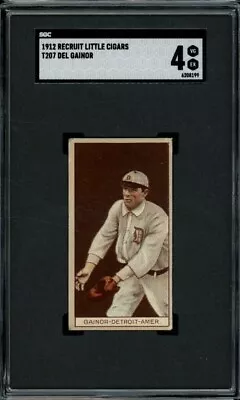 1912 T207 Recruit Del Gainor Detroit SGC 4 VG-EX LOOK! SV • $125