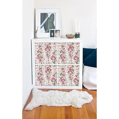 $49.95 • Buy Decals For Kallax / Expedit IKEA Vintage Rose Floral Garden Furniture Decor