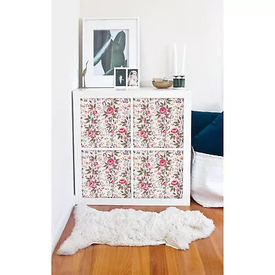 $49.95 • Buy Decals For Kallax / Expedit IKEA Vintage Rose Floral Garden Furniture Decor