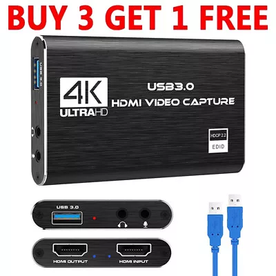 4K Audio Video Capture Card USB 3.0 HDMI Video Capture Device Full HD Recording# • $21.99