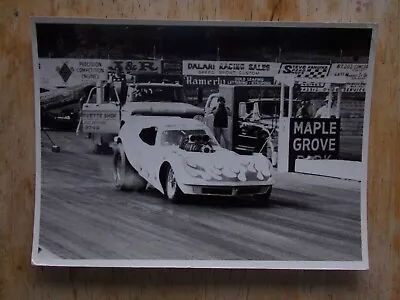 Vintage NHRA Drag Racing-Corvette Funny Car-Maple Grove RacewayPa. • $5.99