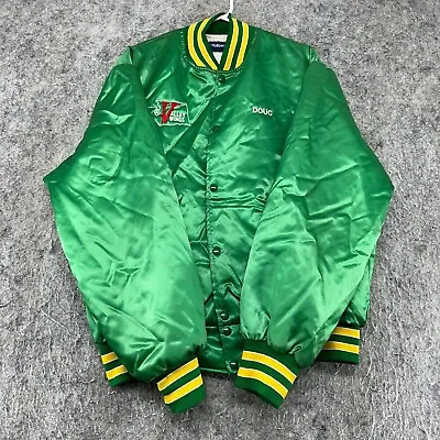 VTG Holloway Jacket Mens XL Green Auburn Washington Biker Varsity Coat 90s • $24.95