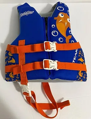 Stearns Puddle Jumper Child Ski Life Vest Jacket Walrus Blue (30-50 Lbs) • $12.99