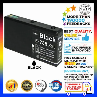 1x Non-OEM 788XXL 788 XL BLACK ONLY Ink Cartridge For Epson WF-5190 WF-5690 • $12.90