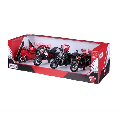 Maisto 1:12 Scale Highly Detailed Motorcycles Ducati Ducatti 4 Pack (6+ Years) • £29.79