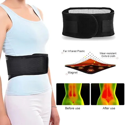 Self-Heating Waist Support Belt Magnetic Therapy Lumbar Band Brace For Men Women • $13.79