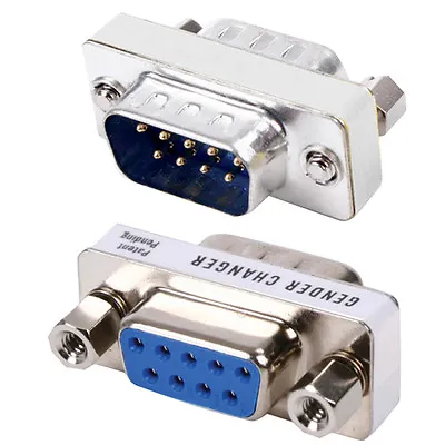 9 Pin D SUB RS232 Male To Female Port Protector Computer Serial Adapter • £4.99