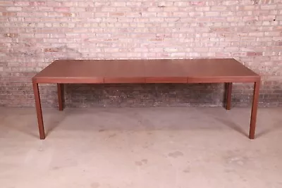 John Stuart Mid-Century Modern Walnut Extension Dining Table Newly Refinished • $4500