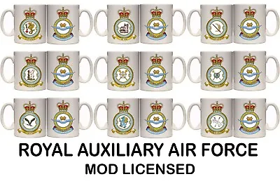 ROYAL AUXILIARY AIR FORCE RAF MILITARY 11oz & 15oz MUG (MI38) SQUADRONS • £8.99