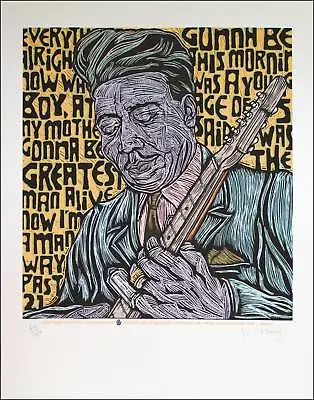 Muddy Waters Poster Portrait Signed Silkscreen Edition Of 150 Gary Houston W/COA • $39.99