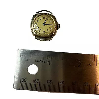 Vtg Art Deco Swiss Gold Plated Wristwatch A. LECOULTRE 15 Jewels 3ADJ FOR PARTS • $27.20