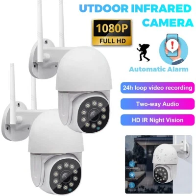£39.75 • Buy 2X 1080P Outdoor IP Camera Wireless WIFI CCTV HD PTZ Smart Home Security IR Cam