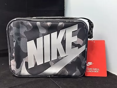 Nike Boy's Futura Fuel Pack Lunch Box Insulated Hard Shell Black Camo School • $19.99
