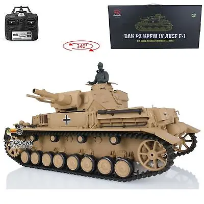 2.4G Henglong 1/16 7.0 Plastic Panzer IV F RTR RC Tank 3858 BB Pellets Infrared  • $325.38