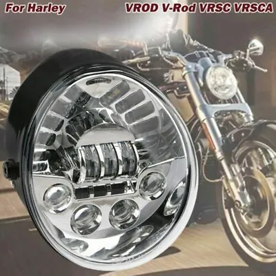 $92.83 • Buy V-Rod Headlight VROD LED Headlight Assembly For Harley Motor Lamp Parts Chrome