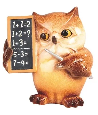 3.75 H Owl Teacher Teaching Math Figurine • $21.77