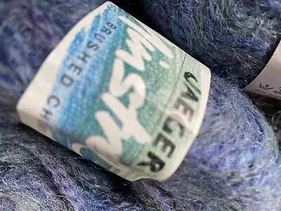 New Vintage Yarn Jaeger Minstrel Brushed Chunky 7 X 50g Dusty Blue 10% Mohair • £18.35