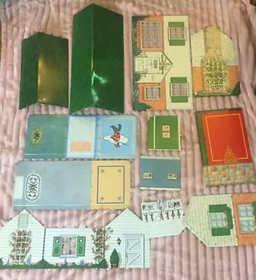 Vintage 1950s MARX Tin Litho Metal DOLLHOUSE Two Story Colonial W/ Breezeway New • $125