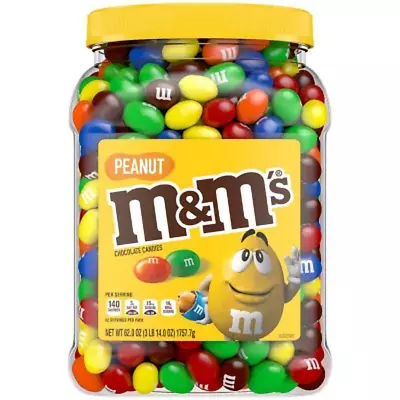 M&M'S Peanut Milk Chocolate Candy Bulk Jar (62 Oz.) • $55