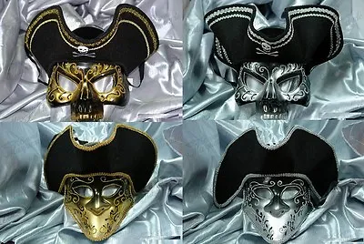 Mens Light Pirate Holloween Theater Costume Venetian Mardi Gras Masquerade Mask • $16.96