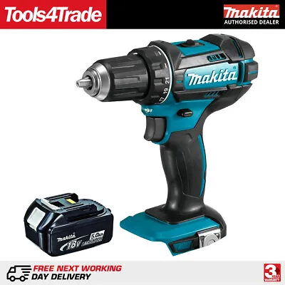 Makita DHP482Z 18V LXT Li-ion Cordless Combi Drill With 1 X 5.0Ah BL1850 Battery • £135