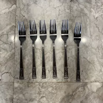 ECKO Eterna SANTA CLARA Stainless Steel Flatware Silverware 6 Dinner Forks • $17.99