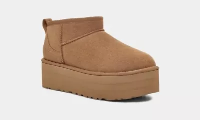 UGG Classic Ultra Mini Platform Women's Ankle Boots - Chestnut US 7 • $152.15