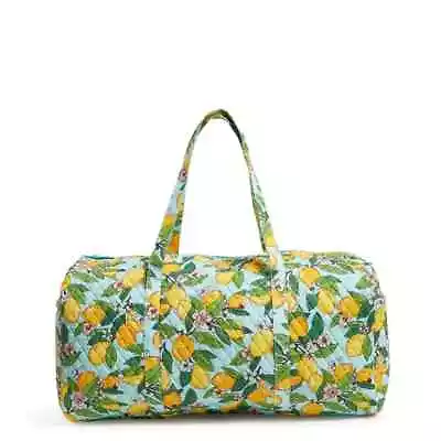 Vera Bradley XL Traveler Duffel Bag Lemon Grove NWT Gym Carry On Tote LARGE • $75.99