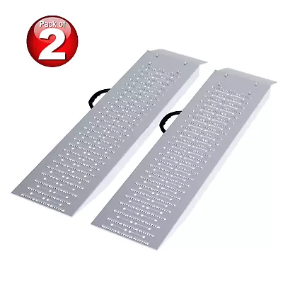 Loading Ramps Steel Set Pickup Truck ATV Motorcycle Bike Pair Heavy Duty 1200lb • $64.99