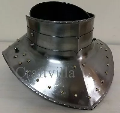 Set Gorget Medieval Armor Shoulder Pauldrons Knight Larp Steel Iron Guard Armour • $98