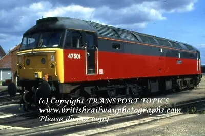 35mm RAILWAY SLIDE - CLASS 47 # 47501 CRAFTSMAN Old Oak Common 22-05-1995 • £1.99