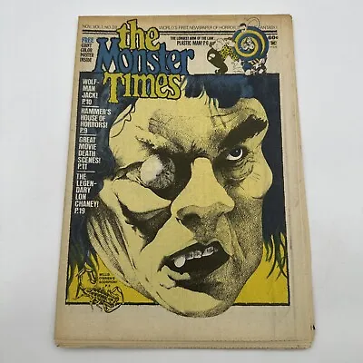 The Monster Times Magazine Newspaper Vol. #1 Issue #28 NOV 1973 Hammer Horror • $25